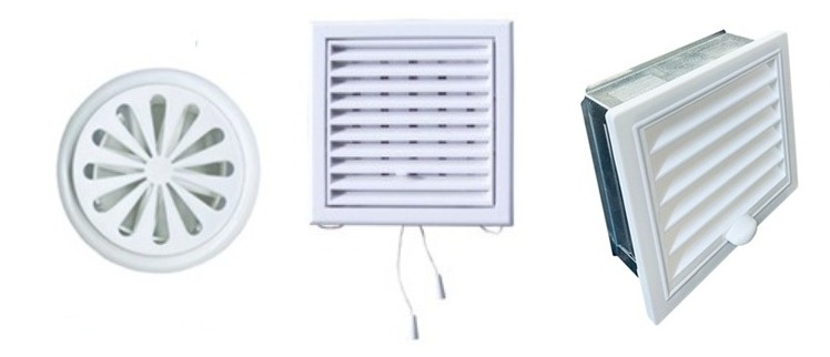 verstellbare Lüftungsgitter Kunststoff runde und eckige Außengitter